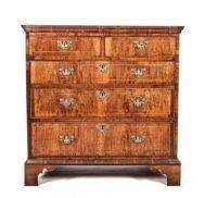 A George lll Walnut Chest of Drawers Circa Late 1800s/early 1900s