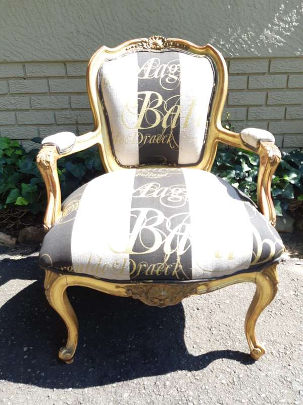 A Pair of 19 Century Giltwood Louis XVI Fauteuil Style Armchairs Circa 19th Century
