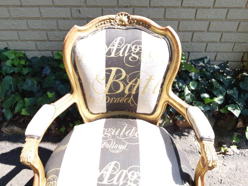 A Pair of 19 Century Giltwood Louis XVI Fauteuil Style Armchairs Circa 19th Century