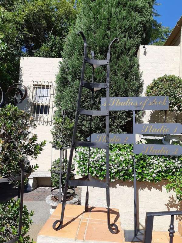 Antique Africana Metal Pot Rack