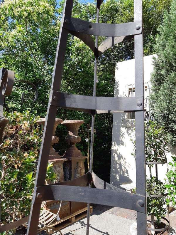 Antique Africana Metal Pot Rack
