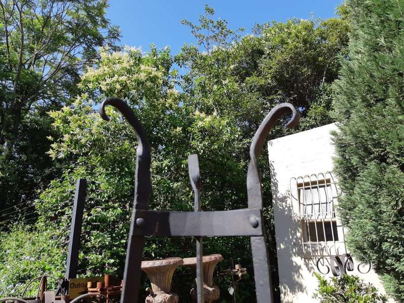 Antique Africana Metal Pot Rack