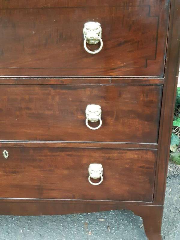 A Late 18th Century/Early 19th Century Mahogany Secrataire Bookcase with Fitted Interior and Hand...