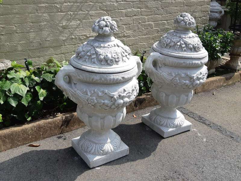 A Large Pair of Concrete Urns