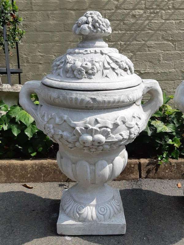 A Large Pair of Concrete Urns