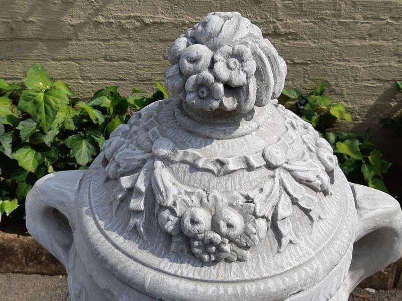 A Large Pair of Concrete Urns
