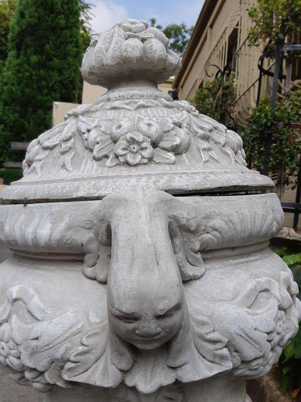 A Large Pair of Concrete Urns