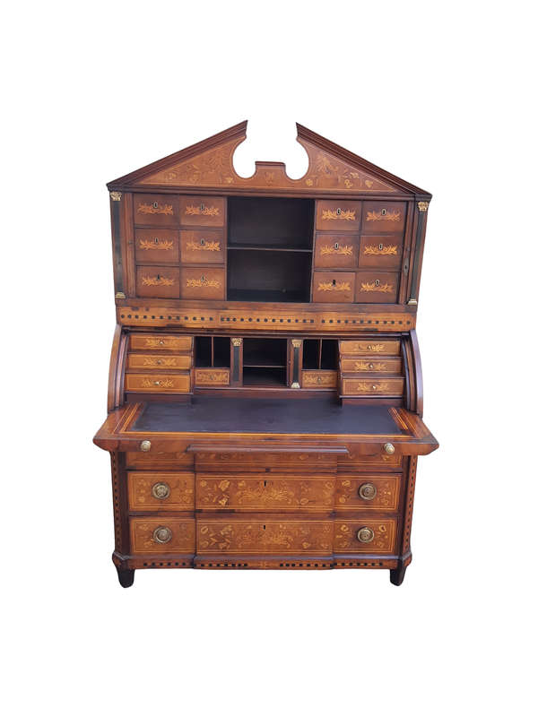 A 19th Century Dutch Marquetry Bureau / Secretaire