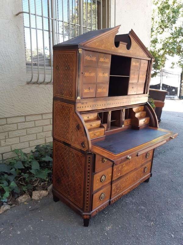 A 19th Century Dutch Marquetry Bureau / Secretaire