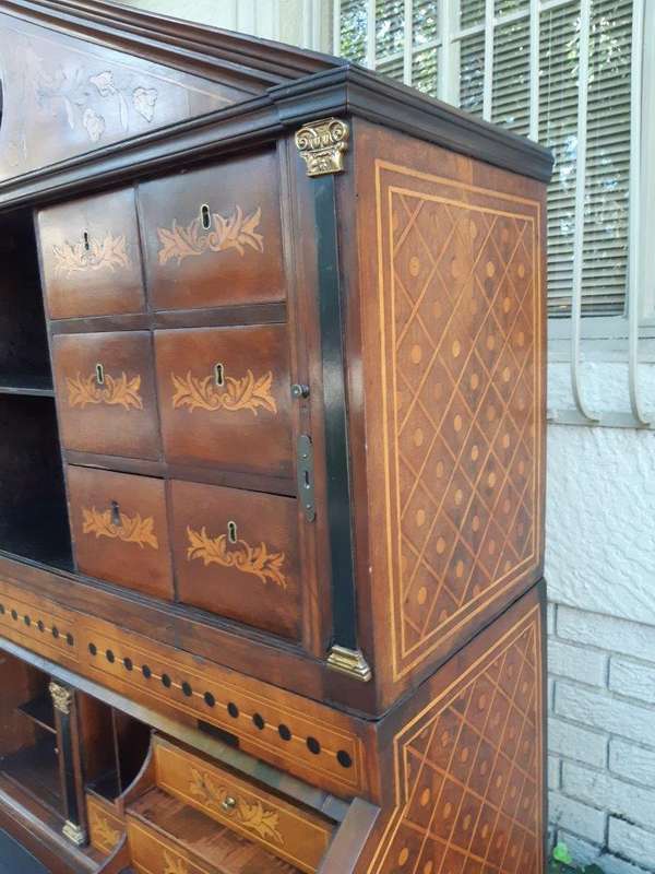 A 19th Century Dutch Marquetry Bureau / Secretaire