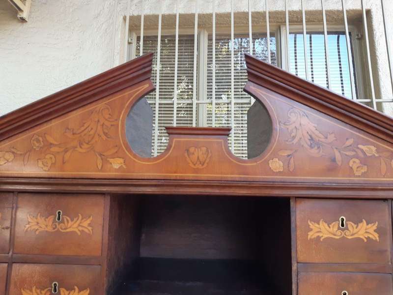 A 19th Century Dutch Marquetry Bureau / Secretaire
