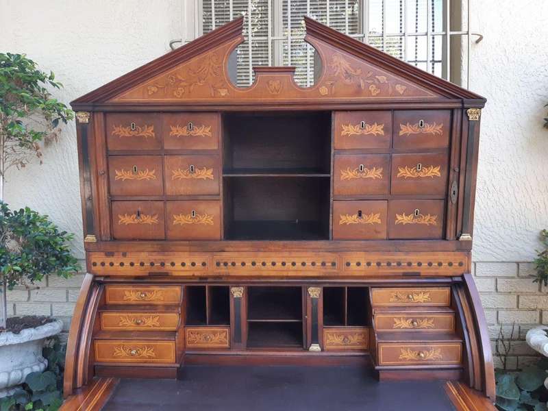 A 19th Century Dutch Marquetry Bureau / Secretaire