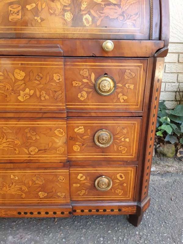 A 19th Century Dutch Marquetry Bureau / Secretaire