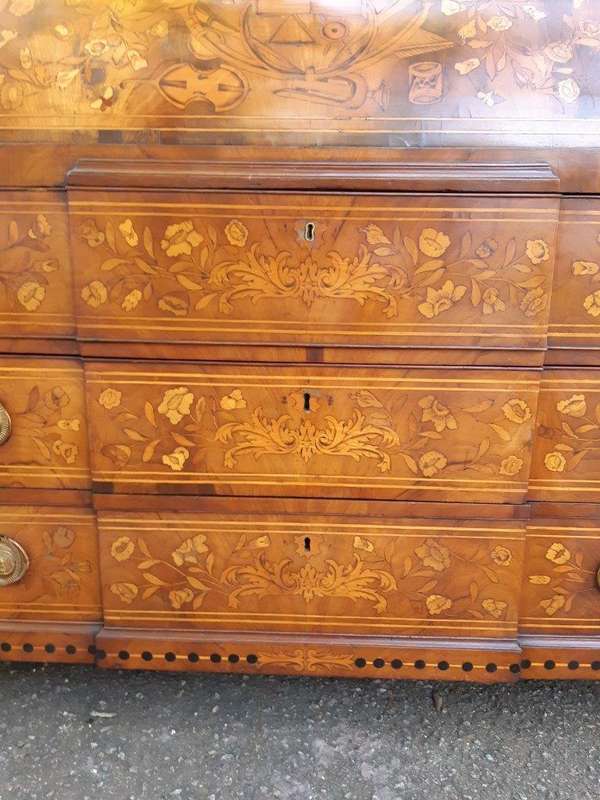 A 19th Century Dutch Marquetry Bureau / Secretaire