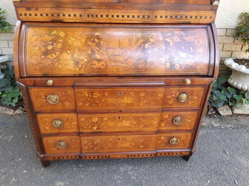 A 19th Century Dutch Marquetry Bureau / Secretaire
