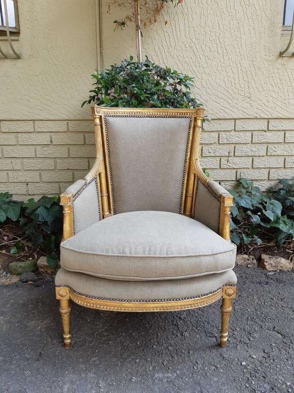 A 19th Century Pair Of French Giltwood Bergeres