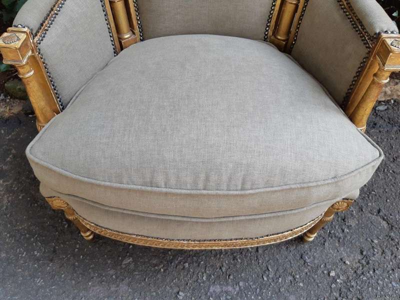 A 19th Century Pair Of French Giltwood Bergeres