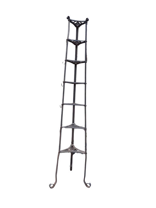 Vintage Cast Iron Pot Rack