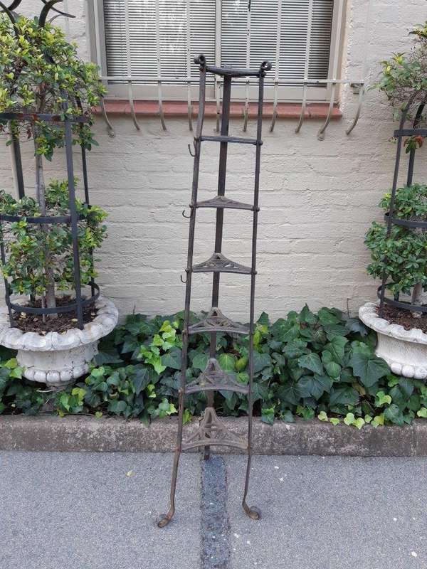 Vintage Cast Iron Pot Rack