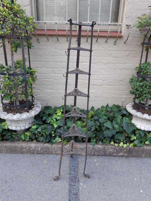 Vintage Cast Iron Pot Rack