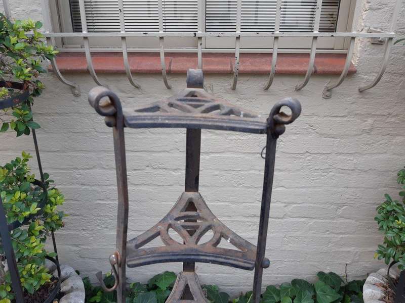 Vintage Cast Iron Pot Rack