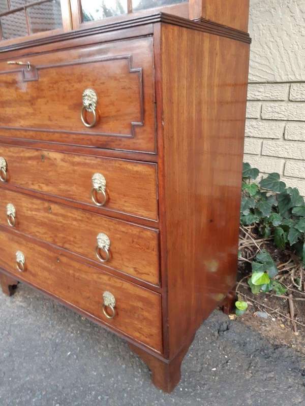 A George III Plum-Pudding Mahogany Secretaire