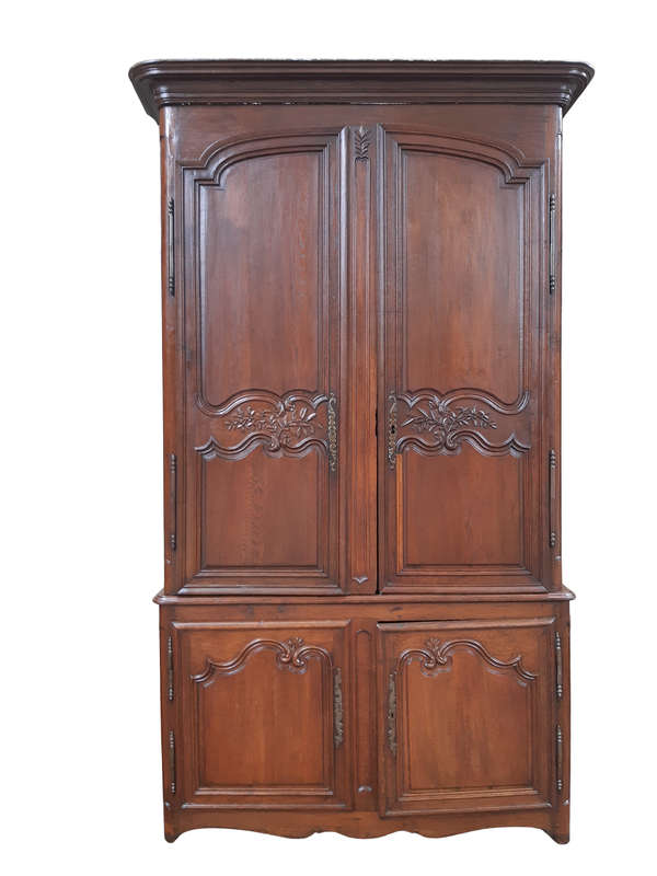 18th Century Extremely Tall Carved French Oak Armoire (Almost 3 meters High)