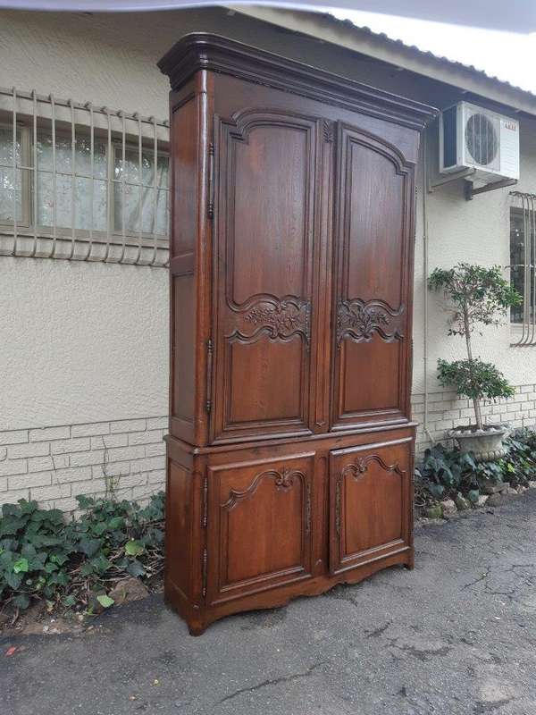 18th Century Extremely Tall Carved French Oak Armoire (Almost 3 meters High)