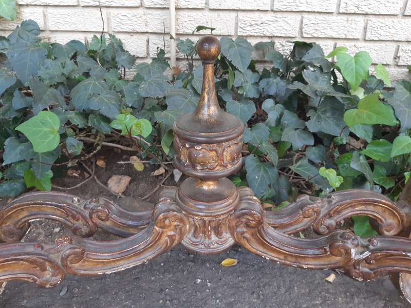 A 19th century French giltwood and marble-topped console table