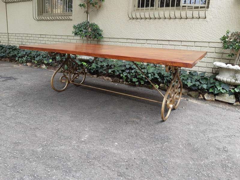 Custom-Made Refectory / Dining / Entrance Table With Wooden Top (10 Seater)