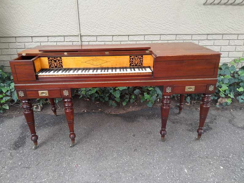 An Early 19th Century Square Grand William Stordart Piano for Use as a Table / Console Table / Dr...