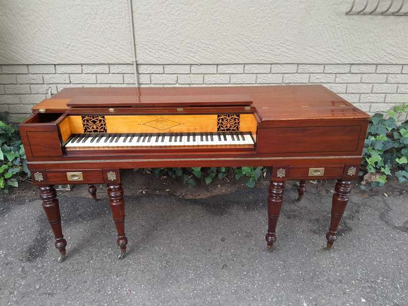 An Early 19th Century Square Grand William Stordart Piano for Use as a Table / Console Table / Dr...