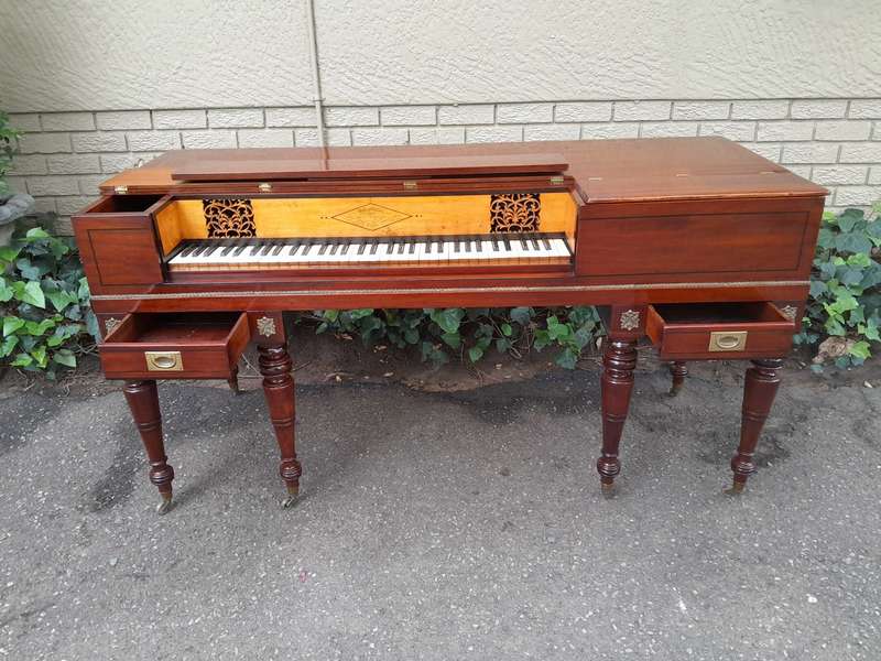 An Early 19th Century Square Grand William Stordart Piano for Use as a Table / Console Table / Dr...