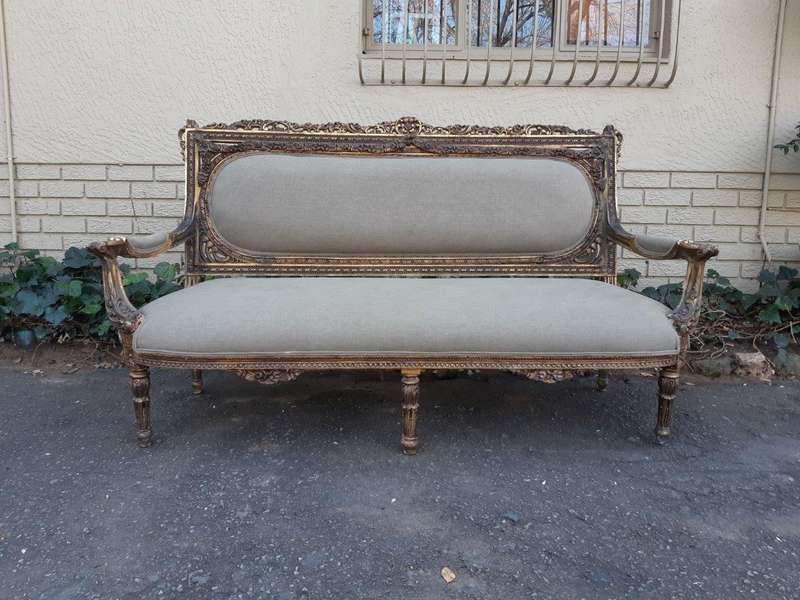 French Style Gilded Settee