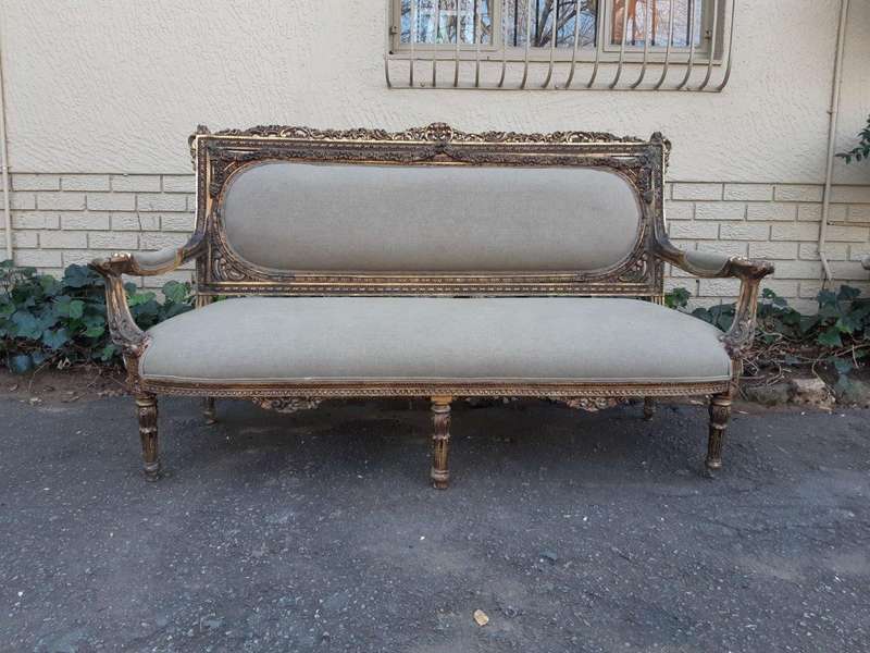 French Style Gilded Settee