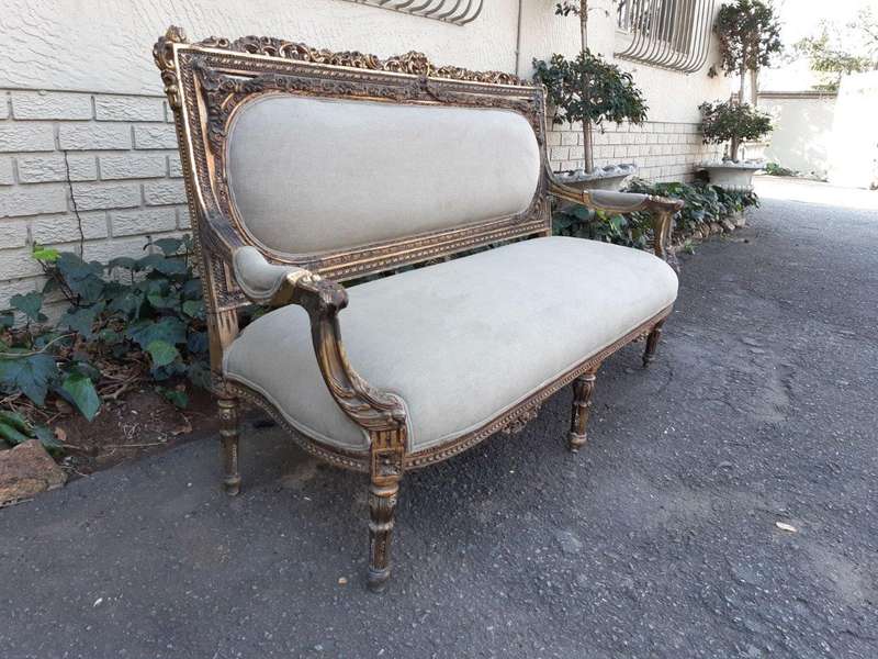 French Style Gilded Settee