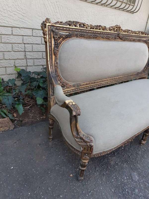 French Style Gilded Settee