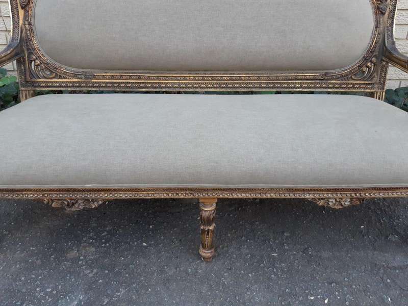 French Style Gilded Settee