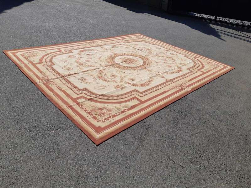 A Hand Knotted Aubusson Carpet