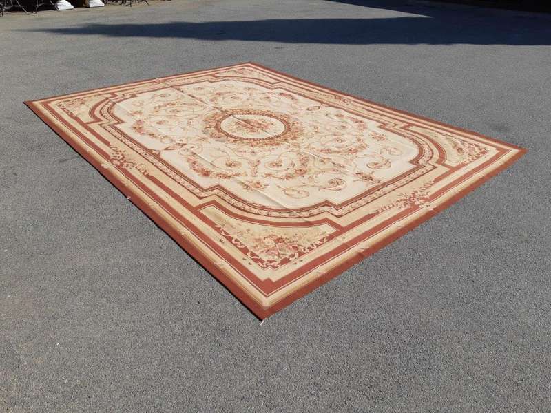 A Hand Knotted Aubusson Carpet