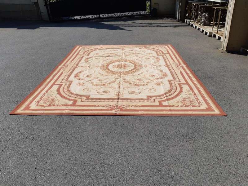 A Hand Knotted Aubusson Carpet