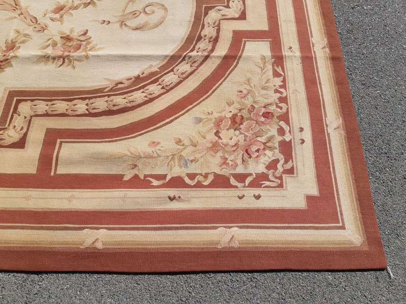 A Hand Knotted Aubusson Carpet