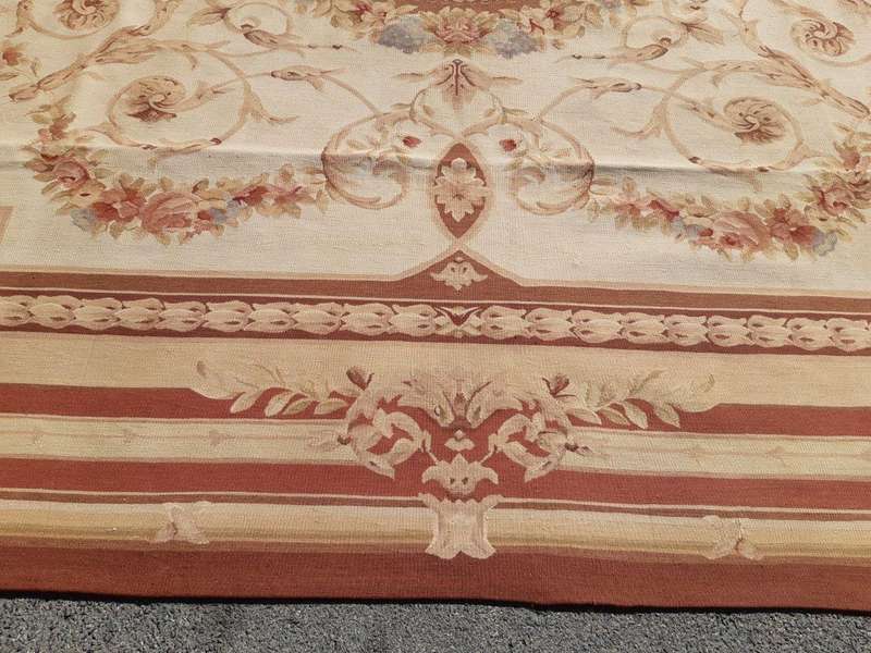 A Hand Knotted Aubusson Carpet