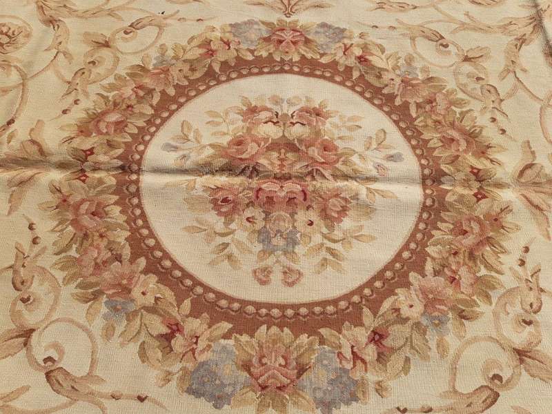 A Hand Knotted Aubusson Carpet