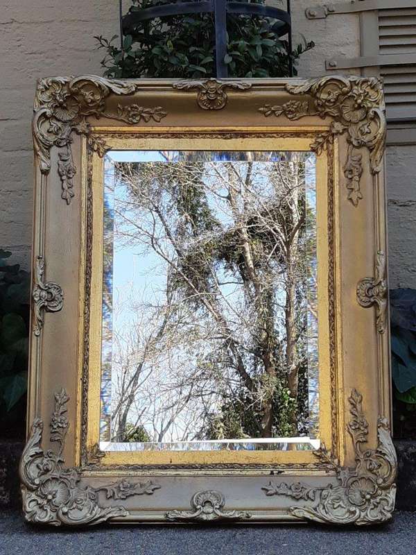 Gilt-painted Bevelled Mirror