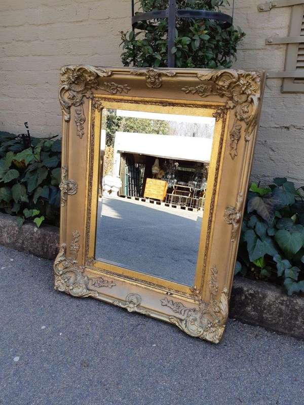 Gilt-painted Bevelled Mirror
