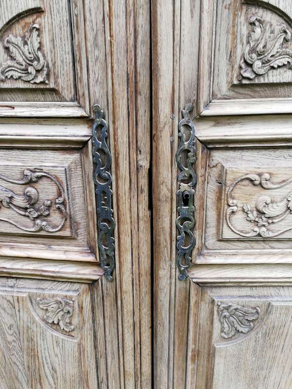 A 19th Century French Oak Armoire In A Bleached / Natural Wood Finish