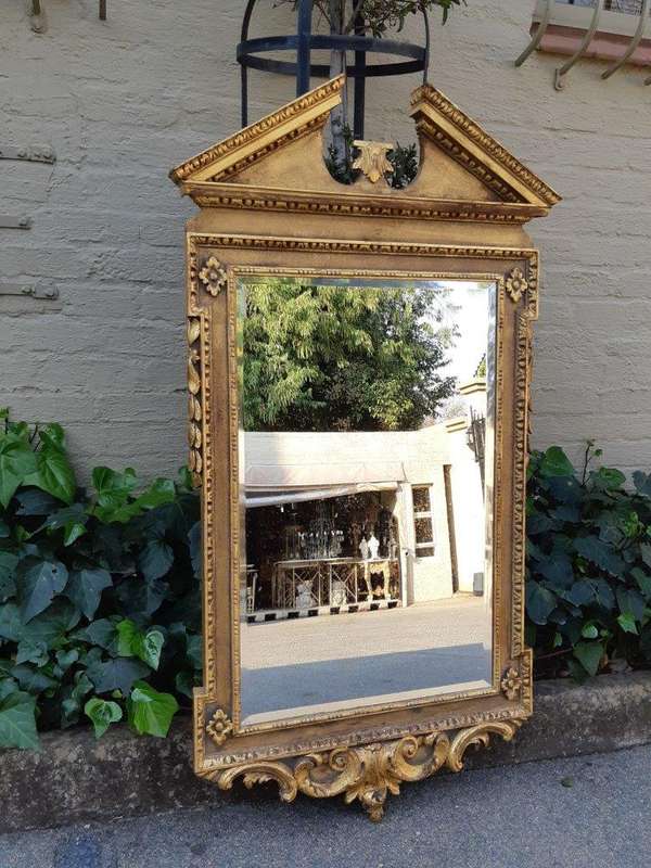 A 20th Century Finely Carved George II Style Giltwood Mirror Provenance:Cape Wine Estate  - ND