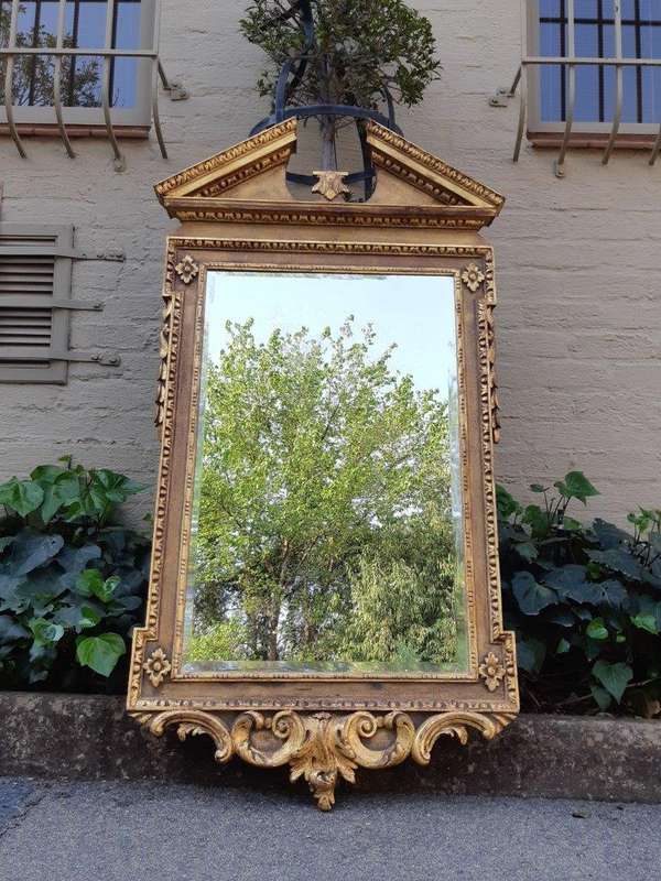 A 20th Century Finely Carved George II Style Giltwood Mirror Provenance:Cape Wine Estate  - ND