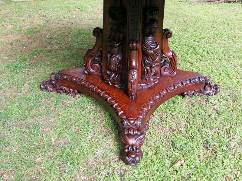 Flemish Octagonal Renaissance Table  Circa 1860
